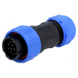 Mufă SP21 Tată 12 PIN IP68 5A 400V | Electronic-mag.ro | Componente Electronice
