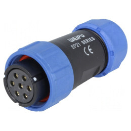 Mufă SP21 Mamă 7P IP68 15A 500V | Electronic-mag.ro | Componente Electronice