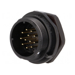 Soclu SP21 Tată 12 PIN IP68 5A 400V 0,75mm2 | Electronic-mag.ro | Componente Electronice