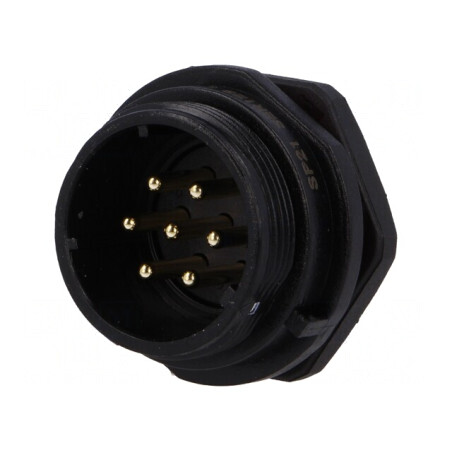 Soclu SP21 tată 7 PIN IP68 15A 500V | Electronic-mag.ro | Componente Electronice