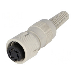 Mufă DIN mamă 5 pini 240° drept pe cablu | Electronic-mag.ro | Componente Electronice