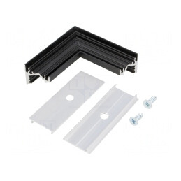 Conector 90° Aluminiu Negru CORNER10 | Electronic-mag.ro | Componente Electronice