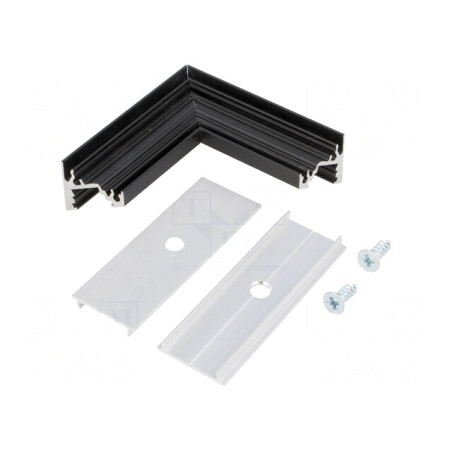 Conector 90° Aluminiu Negru CORNER10 | Electronic-mag.ro | Componente Electronice
