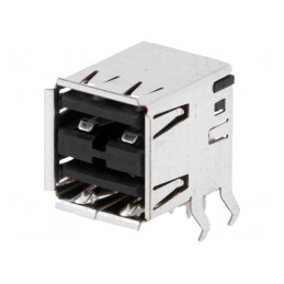 Soclu USB A PCB THT 90° Duble 8 PIN | Electronic-mag.ro | Componente Electronice