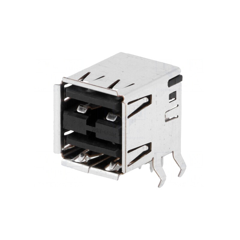 Soclu USB A PCB THT 90° Duble 8 PIN | Electronic-mag.ro | Componente Electronice