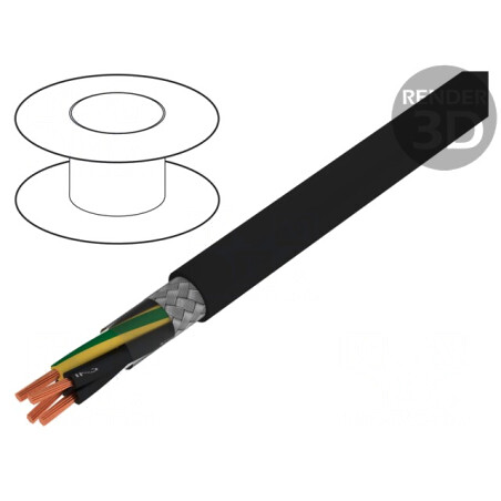 Cablu ecranat PVC 4G2,5mm2 cu tresă de cupru cositorit | Electronic-mag.ro | Componente Electronice