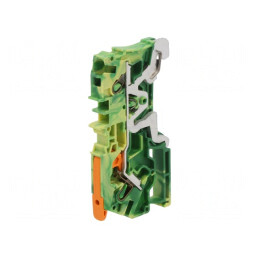 Conector de Îmbinare Șine 0,5-6mm2 2 Borne Galben-Verde | Electronic-mag.ro | Componente Electronice