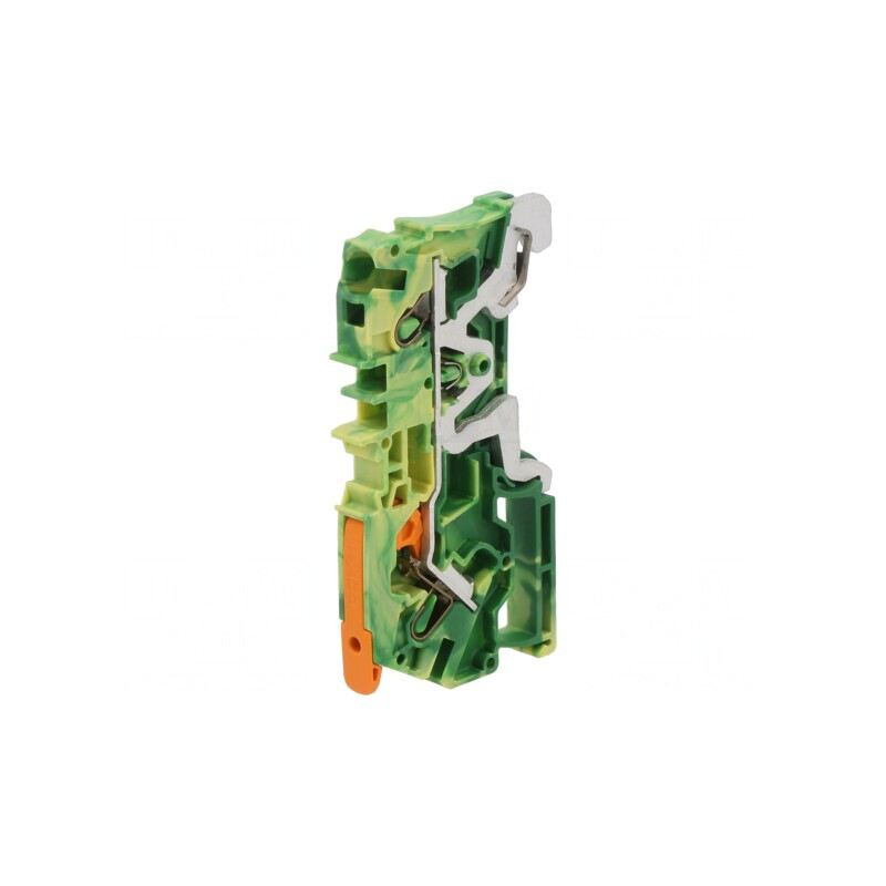 Conector de Îmbinare Șine 0,5-6mm2 2 Borne Galben-Verde | Electronic-mag.ro | Componente Electronice