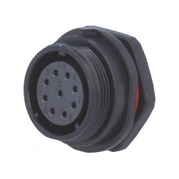 Soclu SP21 Mamă 9 PIN IP68 5A 500V | Electronic-mag.ro | Componente Electronice
