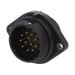 Soclu SP21 tată 12 PIN IP68 5A 400V | Electronic-mag.ro | Componente Electronice