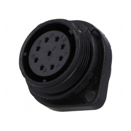 Soclu SP21 Mamă 9 PIN IP68 5A Lipire 500V | Electronic-mag.ro | Componente Electronice