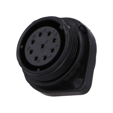 Soclu SP21 Mamă 9 PIN IP68 5A Lipire 500V | Electronic-mag.ro | Componente Electronice