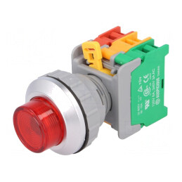 Comutator apăsare 30mm 1NC 1NO | Electronic-mag.ro | Componente Electronice