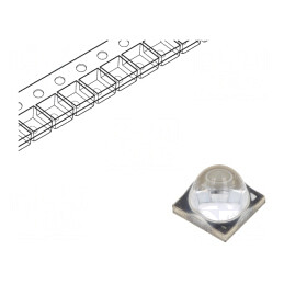 LED putere; UV; 48°; 2000mA; λd: 385÷390nm; Pmax: 10W; 7x7x5,7mm