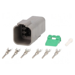 Conector cablu-cablu DT mufă tată 6 pini crimpat | Electronic-mag.ro | Componente Electronice