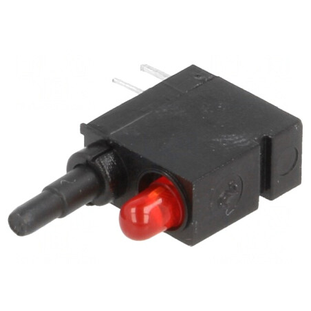 Comutator Apăsare 2 Poz SPDT 0.5A 60VAC Roșu | Electronic-mag.ro | Componente Electronice