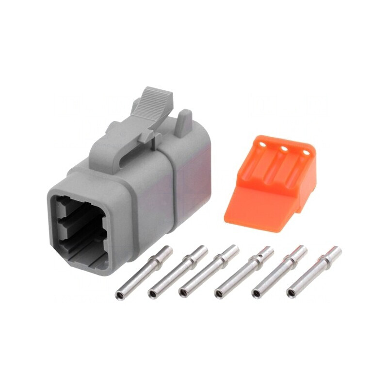 Conector cablu-cablu ATM 6 pini mamă crimpat | Electronic-mag.ro | Componente Electronice