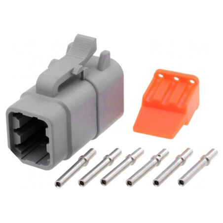 Conector cablu-cablu ATM 6 pini mamă crimpat | Electronic-mag.ro | Componente Electronice
