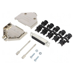 Conector D-Sub 25 Pin Mamă Gold pentru Cablu | Electronic-mag.ro | Componente Electronice