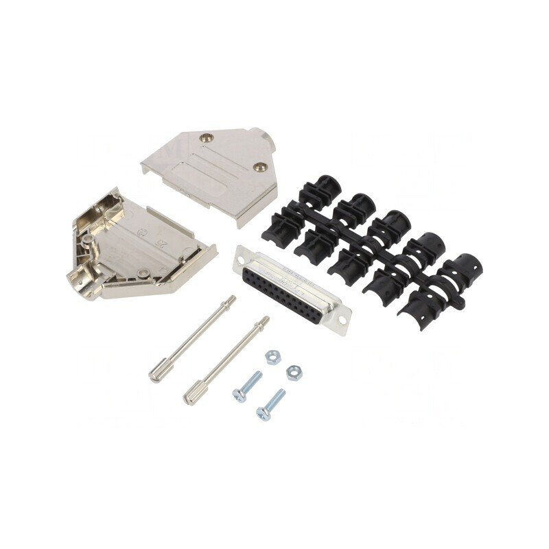 Conector D-Sub 25 Pin Mamă Gold pentru Cablu | Electronic-mag.ro | Componente Electronice