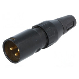 Mufă XLR Tată 3 PIN Drept pe Cablu | Electronic-mag.ro | Componente Electronice
