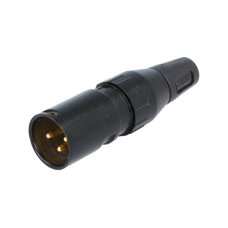 Mufă XLR Tată 3 PIN Drept pe Cablu | Electronic-mag.ro | Componente Electronice