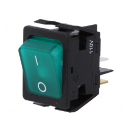 Comutator Bascule ON-OFF 16A 250V Verde Neon | Electronic-mag.ro | Componente Electronice