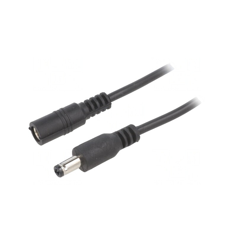 Cablu Negru 2x0,5mm2 DC 5,5/2,5 Mufă și Soclu Drept | Electronic-mag.ro | Componente Electronice Cablu Negru 2x0,5mm2 DC 5,5/2,5 Mufă și Soclu Drept | Electronic-mag.ro | Componente Electronice