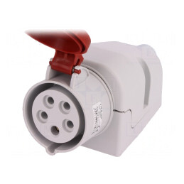 Conector alimentare AC trifazat soclu mamă 16A 400VAC IP44 | Electronic-mag.ro | Componente Electronice