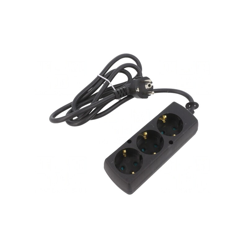 Prelungitor electric 3 prize Schuko PVC negru 3x1,5mm2 | Electronic-mag.ro | Componente Electronice Prelungitor electric 3 prize Schuko PVC negru 3x1,5mm2 | Electronic-mag.ro | Componente Electronice