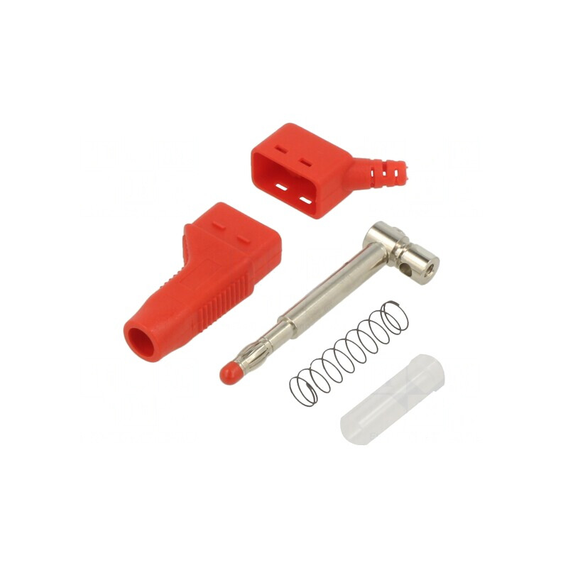 Mufă Banană 4mm Roșie 19A 30VAC 60VDC | Electronic-mag.ro | Componente Electronice Mufă Banană 4mm Roșie 19A 30VAC 60VDC | Electronic-mag.ro | Componente Electronice