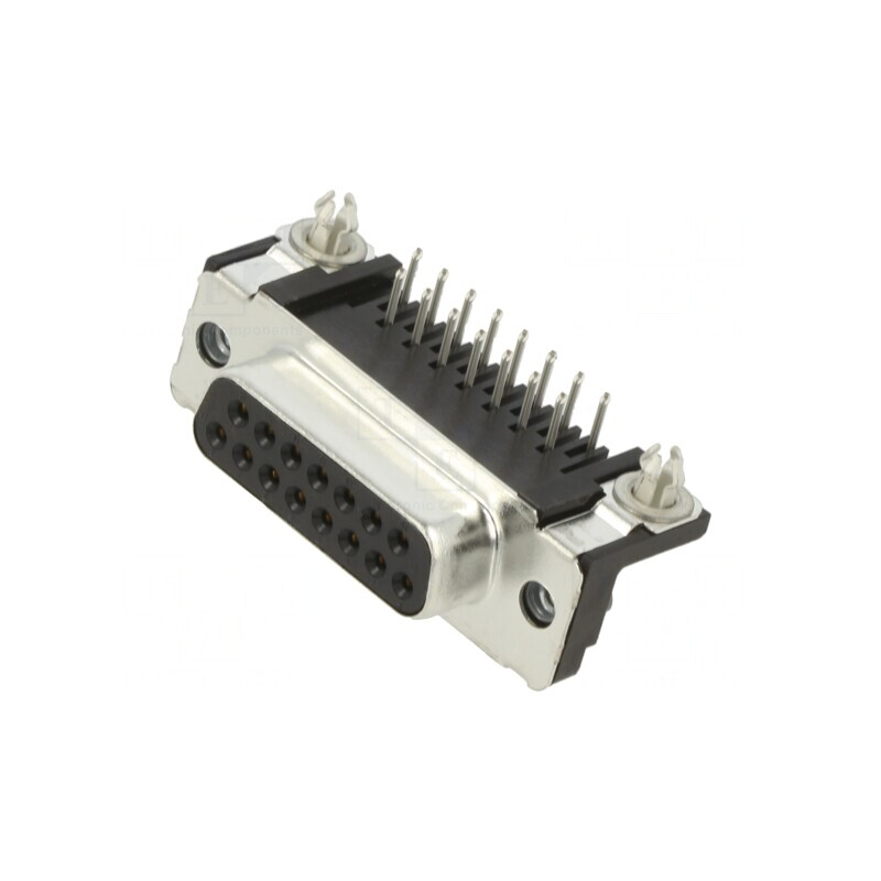 Conector D-Sub 15-Pin Mamă 90° THT UNC 4-40 | Electronic-mag.ro | Componente Electronice