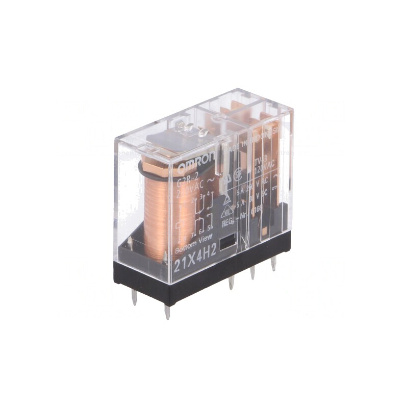 Releu Electromagnetic DPDT 230VAC 5A | Electronic-mag.ro | Componente Electronice