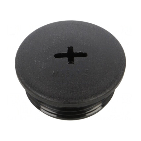 Capac de Protecție Negru Poliamidă M25 1.5 Metric | Electronic-mag.ro | Componente Electronice