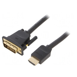 Cablu DVI-D la HDMI 3m Negru | Electronic-mag.ro | Componente Electronice
