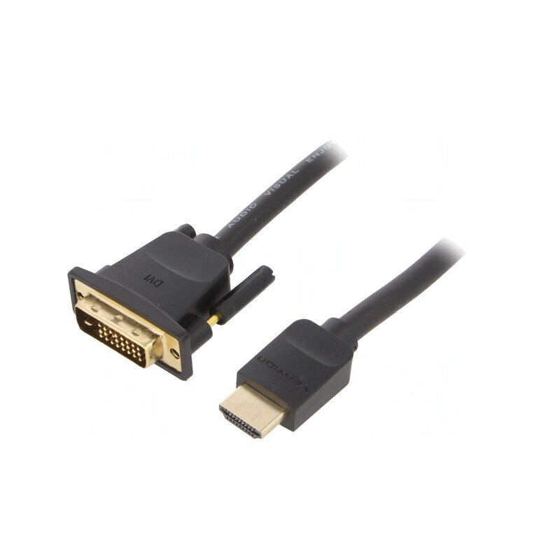Cablu DVI-D la HDMI 3m Negru | Electronic-mag.ro | Componente Electronice