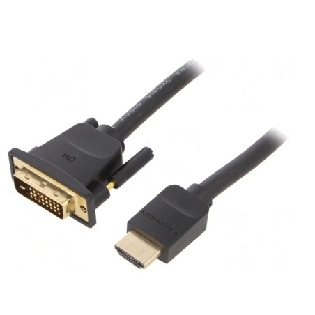 Cablu DVI-D la HDMI 3m Negru | Electronic-mag.ro | Componente Electronice