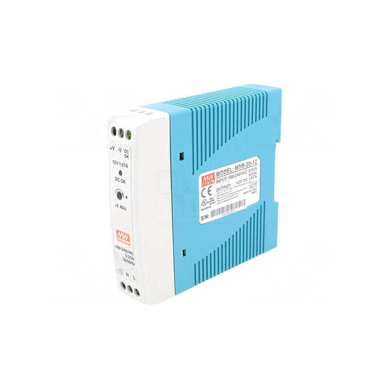 Alimentator Pulsatoriu DIN 20W 12V 1,67A | Electronic-mag.ro | Componente Electronice