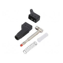 Mufă Banană 4mm Neagră 32A 30VAC 60VDC 2,5mm2 | Electronic-mag.ro | Componente Electronice