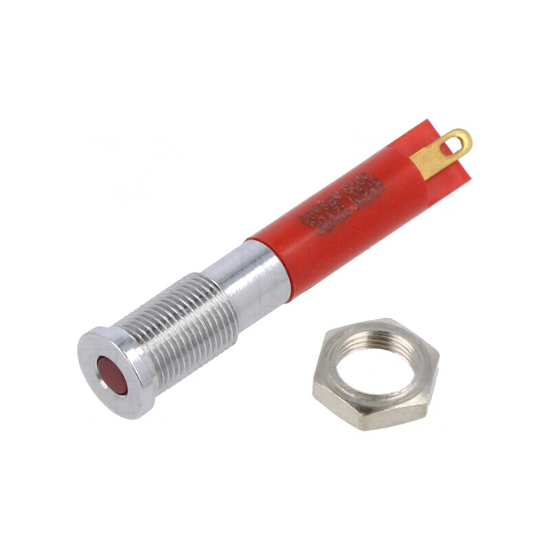 Lampă de control LED roșie Ø6mm IP67 3mm | Electronic-mag.ro | Componente Electronice
