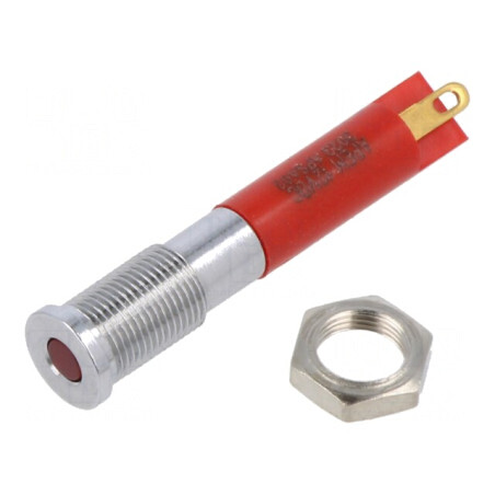 Lampă de control LED roșie Ø6mm IP67 3mm | Electronic-mag.ro | Componente Electronice