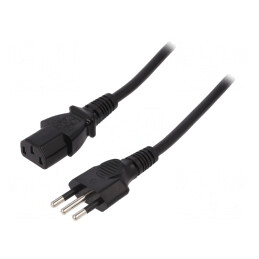 Cablu de Alimentare 1,8m 3x0,75mm2 IEC C13 PVC | Electronic-mag.ro | Componente Electronice
