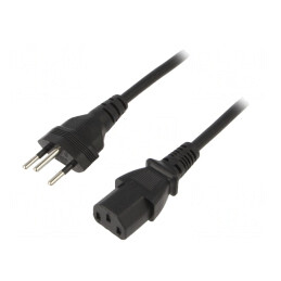 Cablu Alimentare 1.8m 10A IEC C13-SEV-1011 3x0.75mm2 | Electronic-mag.ro | Componente Electronice