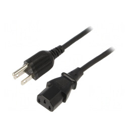 Cablu Alimentare 1.8m IEC C13 la NEMA 5-15 | Electronic-mag.ro | Componente Electronice