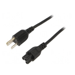 Cablu de alimentare 3x0.75mm2 IEC C5 la NEMA 5-15 1.8m | Electronic-mag.ro | Componente Electronice
