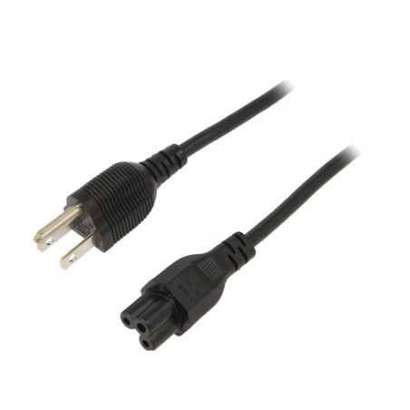 Cablu de alimentare 3x0.75mm2 IEC C5 la NEMA 5-15 1.8m | Electronic-mag.ro | Componente Electronice