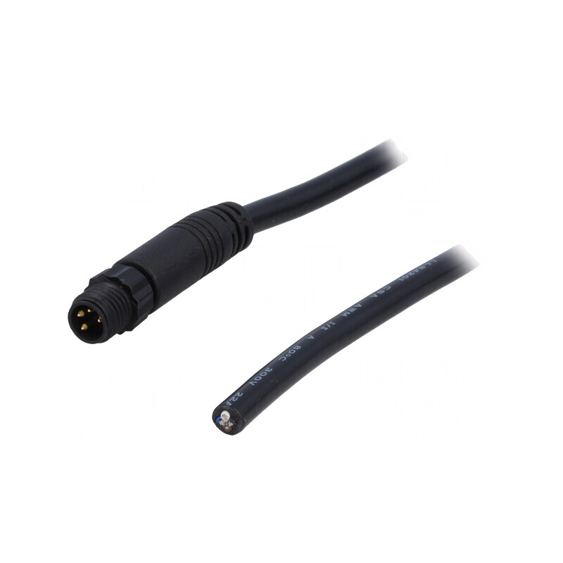 Conector M8 1m 4 Pin Drept Cu Manșon și Cabluri | Electronic-mag.ro | Componente Electronice