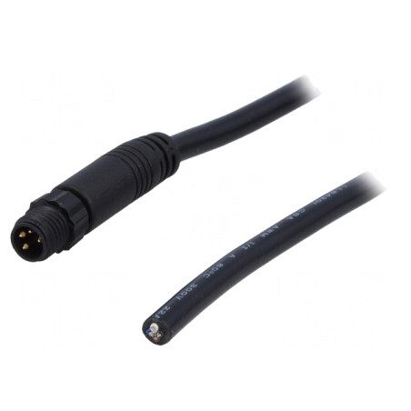 Conector M8 1m 4 Pin Drept Cu Manșon și Cabluri | Electronic-mag.ro | Componente Electronice