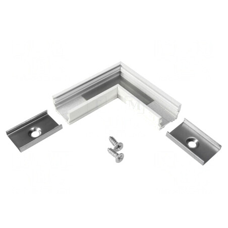 Conector 90° Alb Aluminiu UNI12 | Electronic-mag.ro | Componente Electronice