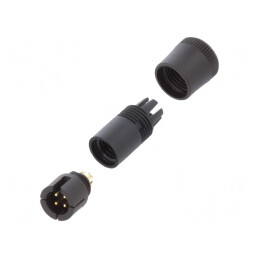 Conector Circular Mufă Tată 4-PIN Aurit 3A | Electronic-mag.ro | Componente Electronice